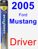 Driver Wiper Blade for 2005 Ford Mustang - Hybrid