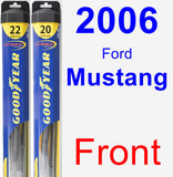 Front Wiper Blade Pack for 2006 Ford Mustang - Hybrid