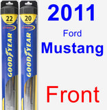 Front Wiper Blade Pack for 2011 Ford Mustang - Hybrid