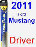 Driver Wiper Blade for 2011 Ford Mustang - Hybrid