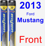 Front Wiper Blade Pack for 2013 Ford Mustang - Hybrid