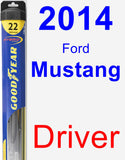 Driver Wiper Blade for 2014 Ford Mustang - Hybrid