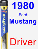 Driver Wiper Blade for 1980 Ford Mustang - Hybrid