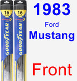 Front Wiper Blade Pack for 1983 Ford Mustang - Hybrid