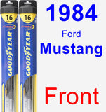 Front Wiper Blade Pack for 1984 Ford Mustang - Hybrid