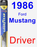 Driver Wiper Blade for 1986 Ford Mustang - Hybrid