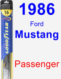 Passenger Wiper Blade for 1986 Ford Mustang - Hybrid