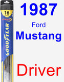 Driver Wiper Blade for 1987 Ford Mustang - Hybrid