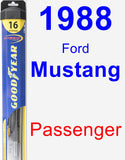 Passenger Wiper Blade for 1988 Ford Mustang - Hybrid