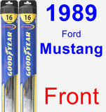 Front Wiper Blade Pack for 1989 Ford Mustang - Hybrid