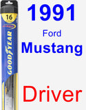 Driver Wiper Blade for 1991 Ford Mustang - Hybrid