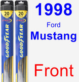 Front Wiper Blade Pack for 1998 Ford Mustang - Hybrid