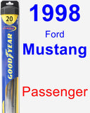 Passenger Wiper Blade for 1998 Ford Mustang - Hybrid