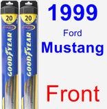 Front Wiper Blade Pack for 1999 Ford Mustang - Hybrid
