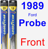 Front Wiper Blade Pack for 1989 Ford Probe - Hybrid