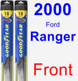 Front Wiper Blade Pack for 2000 Ford Ranger - Hybrid