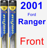 Front Wiper Blade Pack for 2001 Ford Ranger - Hybrid