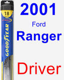 Driver Wiper Blade for 2001 Ford Ranger - Hybrid