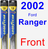 Front Wiper Blade Pack for 2002 Ford Ranger - Hybrid