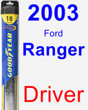 Driver Wiper Blade for 2003 Ford Ranger - Hybrid