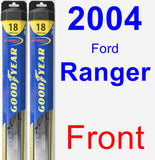 Front Wiper Blade Pack for 2004 Ford Ranger - Hybrid