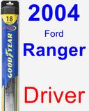 Driver Wiper Blade for 2004 Ford Ranger - Hybrid