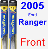 Front Wiper Blade Pack for 2005 Ford Ranger - Hybrid