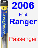 Passenger Wiper Blade for 2006 Ford Ranger - Hybrid