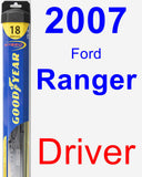 Driver Wiper Blade for 2007 Ford Ranger - Hybrid