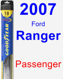 Passenger Wiper Blade for 2007 Ford Ranger - Hybrid