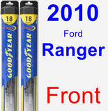 Front Wiper Blade Pack for 2010 Ford Ranger - Hybrid