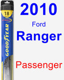 Passenger Wiper Blade for 2010 Ford Ranger - Hybrid