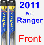 Front Wiper Blade Pack for 2011 Ford Ranger - Hybrid