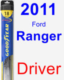 Driver Wiper Blade for 2011 Ford Ranger - Hybrid