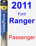 Passenger Wiper Blade for 2011 Ford Ranger - Hybrid