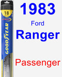 Passenger Wiper Blade for 1983 Ford Ranger - Hybrid