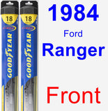 Front Wiper Blade Pack for 1984 Ford Ranger - Hybrid