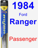 Passenger Wiper Blade for 1984 Ford Ranger - Hybrid