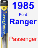 Passenger Wiper Blade for 1985 Ford Ranger - Hybrid