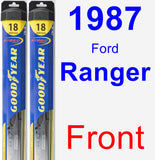 Front Wiper Blade Pack for 1987 Ford Ranger - Hybrid