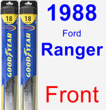 Front Wiper Blade Pack for 1988 Ford Ranger - Hybrid