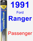 Passenger Wiper Blade for 1991 Ford Ranger - Hybrid