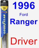 Driver Wiper Blade for 1996 Ford Ranger - Hybrid