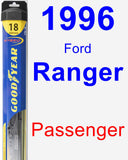 Passenger Wiper Blade for 1996 Ford Ranger - Hybrid