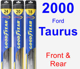 Front & Rear Wiper Blade Pack for 2000 Ford Taurus - Hybrid