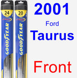Front Wiper Blade Pack for 2001 Ford Taurus - Hybrid