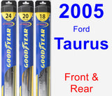 Front & Rear Wiper Blade Pack for 2005 Ford Taurus - Hybrid