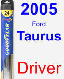 Driver Wiper Blade for 2005 Ford Taurus - Hybrid