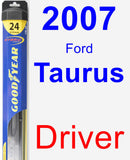 Driver Wiper Blade for 2007 Ford Taurus - Hybrid