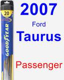 Passenger Wiper Blade for 2007 Ford Taurus - Hybrid